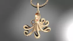 Octopus pendant 3D print model