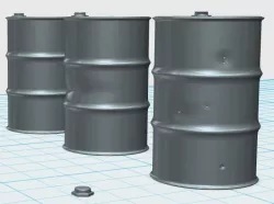 Oil barrels in 1 35th scale 3D print model