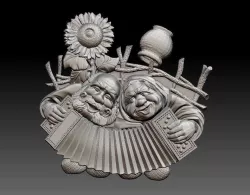  old man and old woman for CNC Router and 3D printer 3D print model