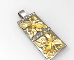 orchid pendant 3D print model
