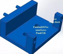 Pan Tilt Servo Bracket Kit for Futaba HS-65HB Mini Servo Free 3D print model