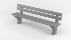 Park bench 3D print model
