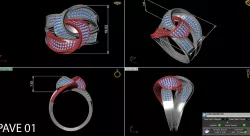 pave ring 01 3D print model