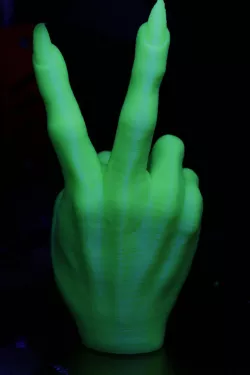 Peace Sign Gesture Gothic Free 3D print model