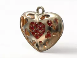 Pendant heart PN 160 3D print model