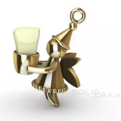 Pendant tooth Fairy 3D print model