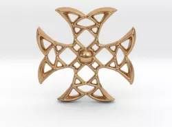 Pointed cross 3D print model