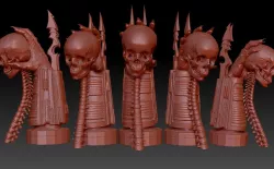 predator arm and skull display 3D print model