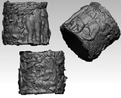 Realitic Detailed Safari Jungle Animal Ring Elephant  3D print model