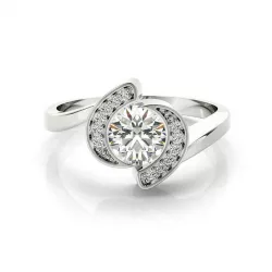 ring cad rose gold solitaire engagement ring 3dm file 3D print model
