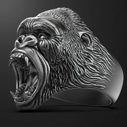 Ring head of a gorilla 3d model obj stl 114 3D print model