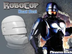 Robocop Head Bust Full and Split Free 3D print model