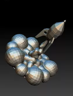 Rocket- puff- smoke 3D print model