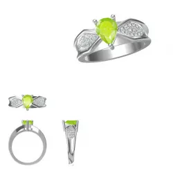 Rose gold color stone rings cad color stone ring 3D print model