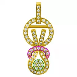 Rose gold flower shape pendant cad flower shape pendant 3D print model