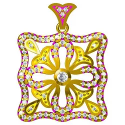 Rose gold flower shape pendant cad jewellery design course 3D print model