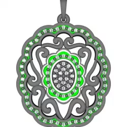 Rose gold flower shape pendant flower shape pendant cad 3D print model