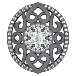 Rose gold flower shape pendant jewelry cad institute 3D print model