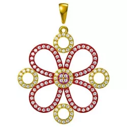 Rose gold flower shape pendant jewelry cad programs 3D print model
