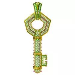 Rose gold key shape pendant  3d jewelry cad 3D print model
