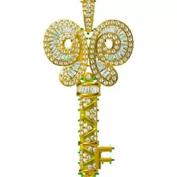 Rose gold key shape pendant  jewelry cad cam masters 3D print model
