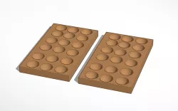 Round chocolate molds Free 3D print model