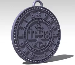 Sancti Benedicti Medal 3D print model