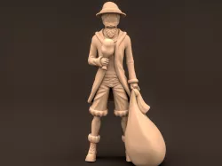 Santa Luffy 3D print model