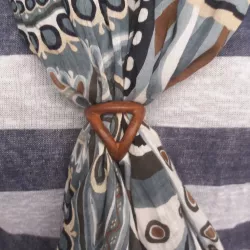 Scarf buckle triple ring with diameter 25mm  3D print model
