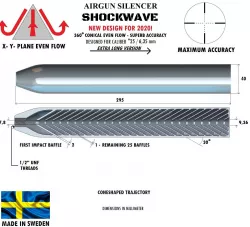 Silencer SHOCKWAVE extra long 25 3D print model