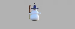 Snowmen and Christmas tree 3D print model