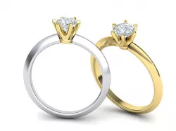 Solitaire Diamond Engagement ring 3dmodel 3D print model