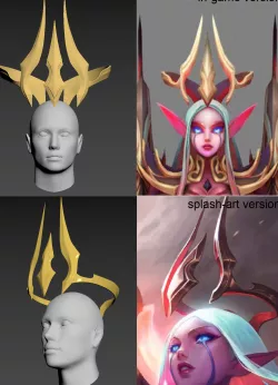 Soraka Nightbringer Crown from League of Legends 3D print model