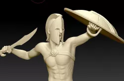 Spartan warrior Bust 3D print model