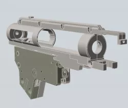 SPLIT GEARBOX v2 with PROWIN MOUNT only for HPA AIRSOFT GUNS 3D print model