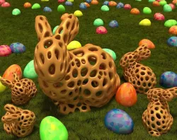 Stanford Bunny - Voronoi Style Free 3D print model