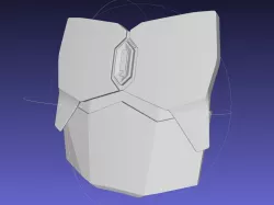 Star Wars Mandalorian Chrome Armor Chestplace Printable 3D print model