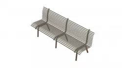 Steel bench 3D print model