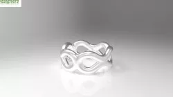 STL file wedding band engagement rings cad cam jewelry 3D print model