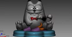 Stylized cat V2 3D print model