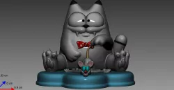 Stylized cat V5 3D print model