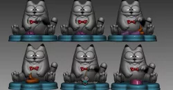 Stylized cats 3D print model