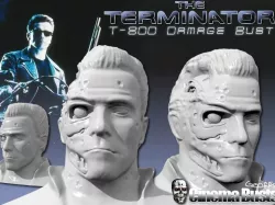 T-800 Damage Bust 28MB Free 3D print model