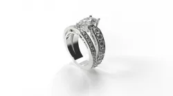 Tiara Ring Josephine Aube Printaniere solitaire xaumet 3D print model