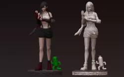tifa lockhart - final fantasy 7 - 3d print figurine statue 3D print model