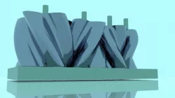 twisted lobed gears 2teeth 3teeth 4teeth 5teeth 3D print model
