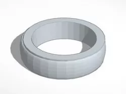 Unisex plain ring band size 20X20 mm Free 3D print model