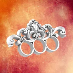 Untitled Three Finger Baroque ring Free 3D print model