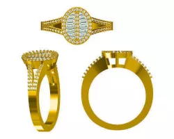 White gold engagement rings cad jewellery design course 3D print model