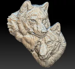 Wolves - relief - 2019 3D print model